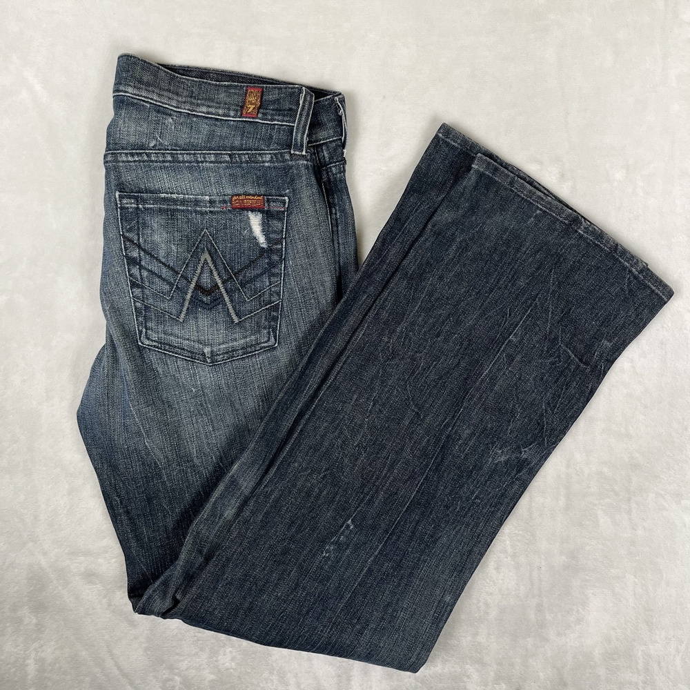 7 For All Mankind A Pkt Relaxed Jeans Mens 31x34 Blue Bootcut Denim Med Wash